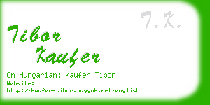 tibor kaufer business card